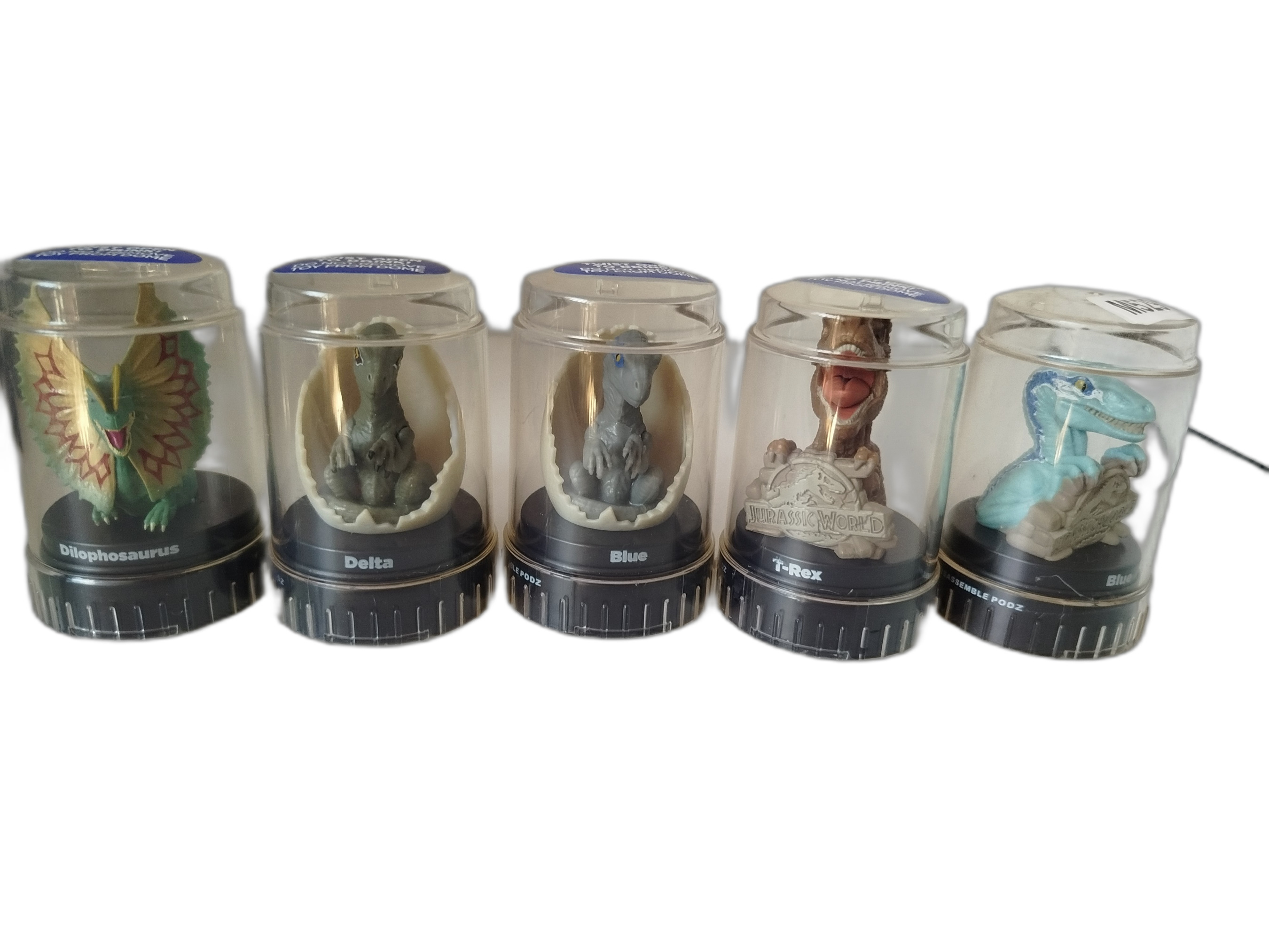 5 PODZ - Jurassic Park - Cápsulas  transparentes con base negra