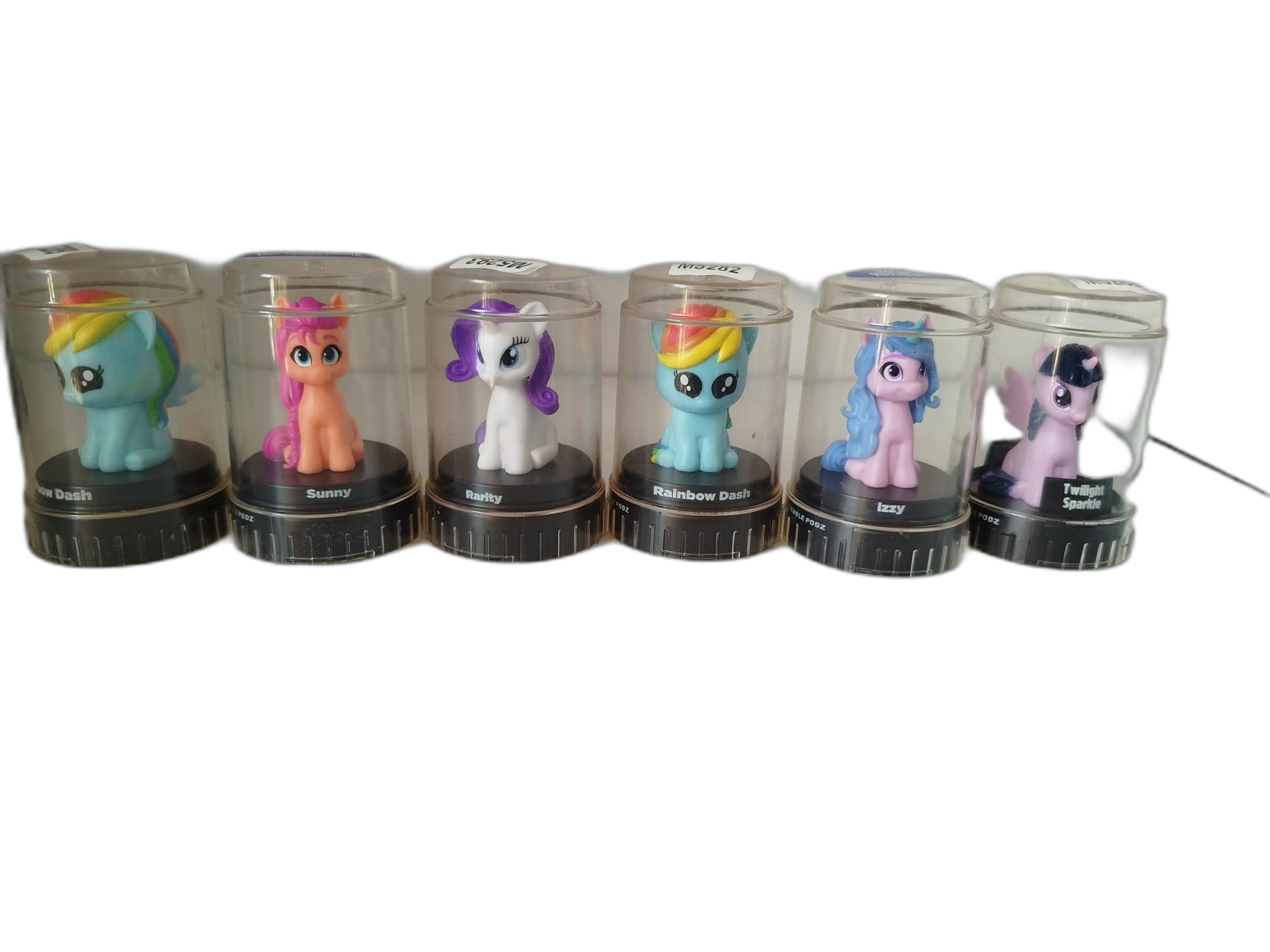 6 PODZ -  My Litle Pony - Cápsulas  transparentes con base negra