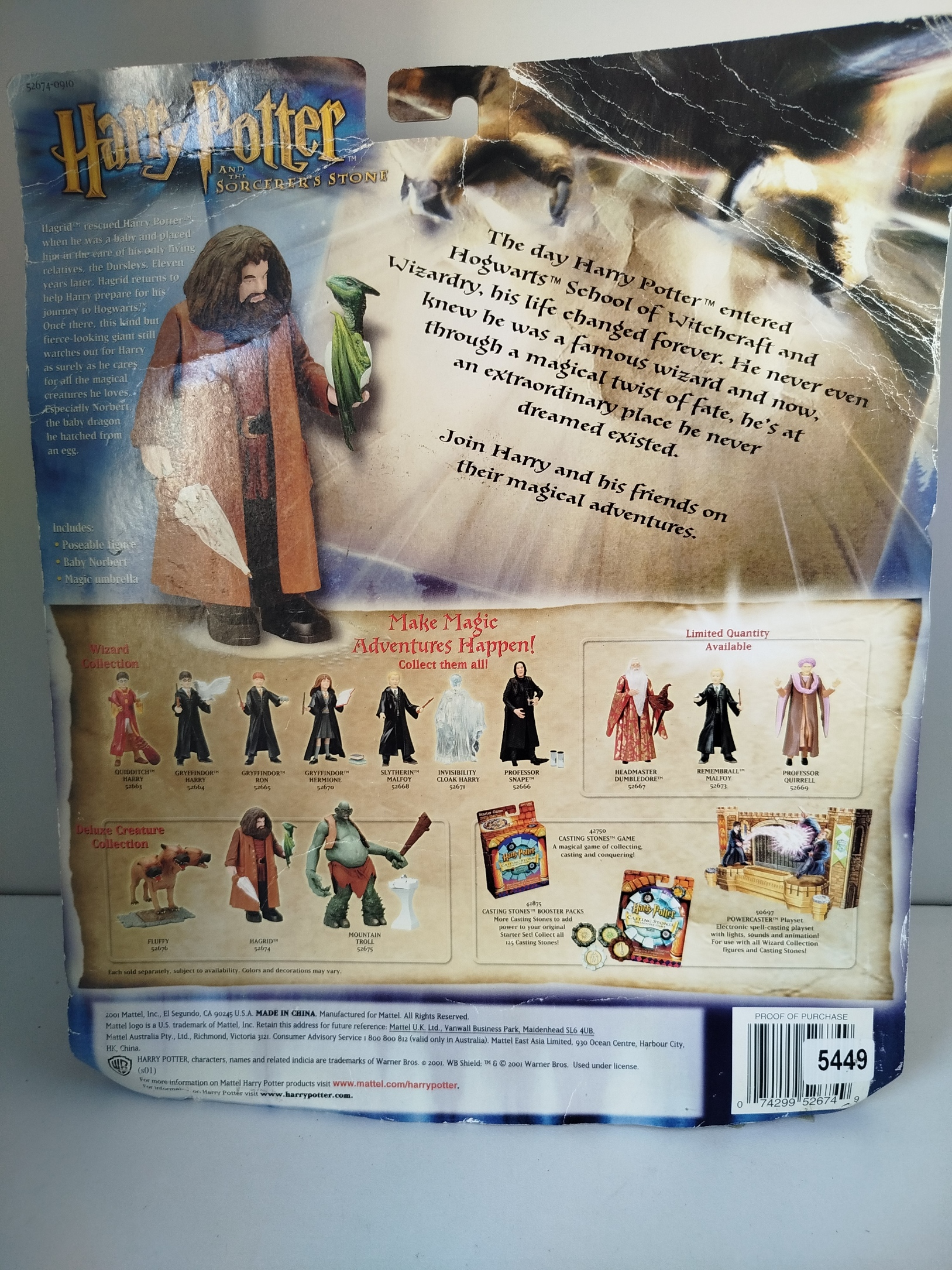 Harry Potter - Rubeus Hagrid - Coleccion deluxe - Harry potter y la piedra filosofal