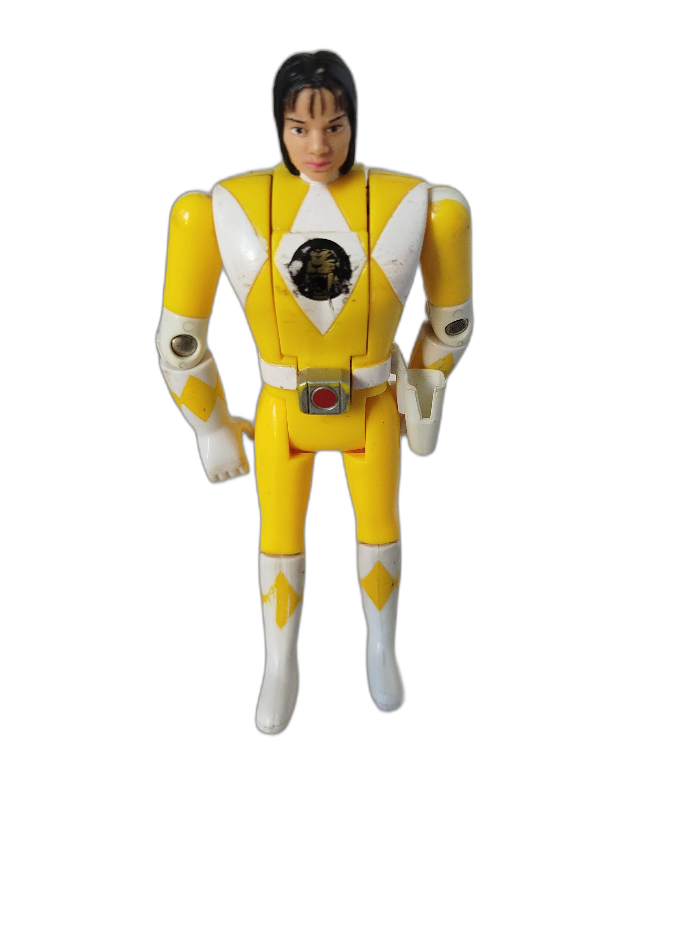 POWER RANGERS - Mighty Morphin - Yellow Ranger  - 1993 - Flip Head - Cambiacabezas