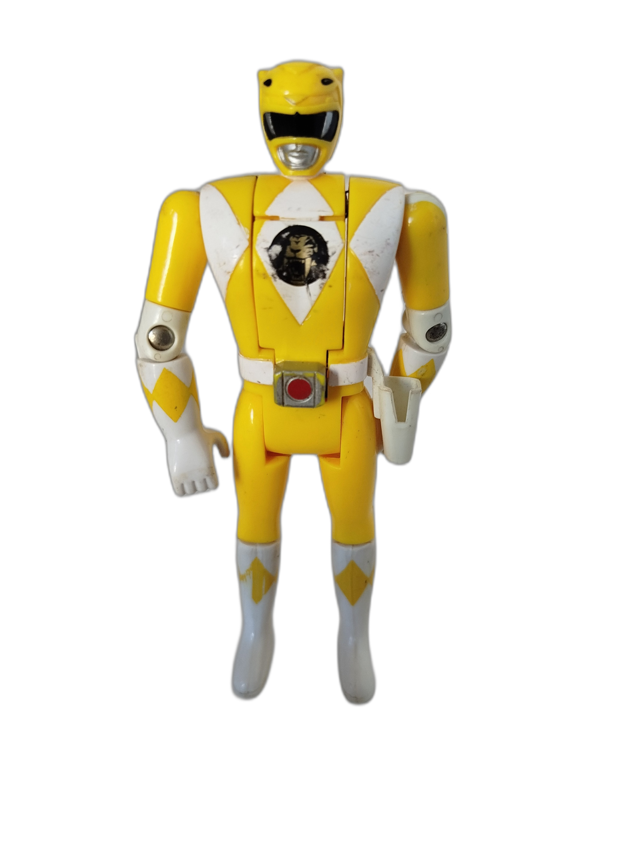 POWER RANGERS - Mighty Morphin - Yellow Ranger  - 1993 - Flip Head - Cambiacabezas