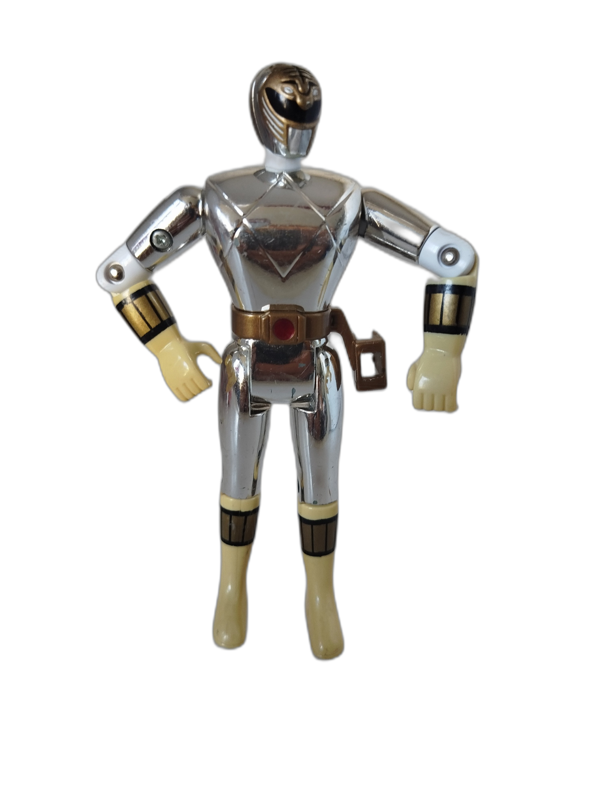 POWER RANGERS -  Ranger Blanco Cromado  - Acabado Metálico - 1995