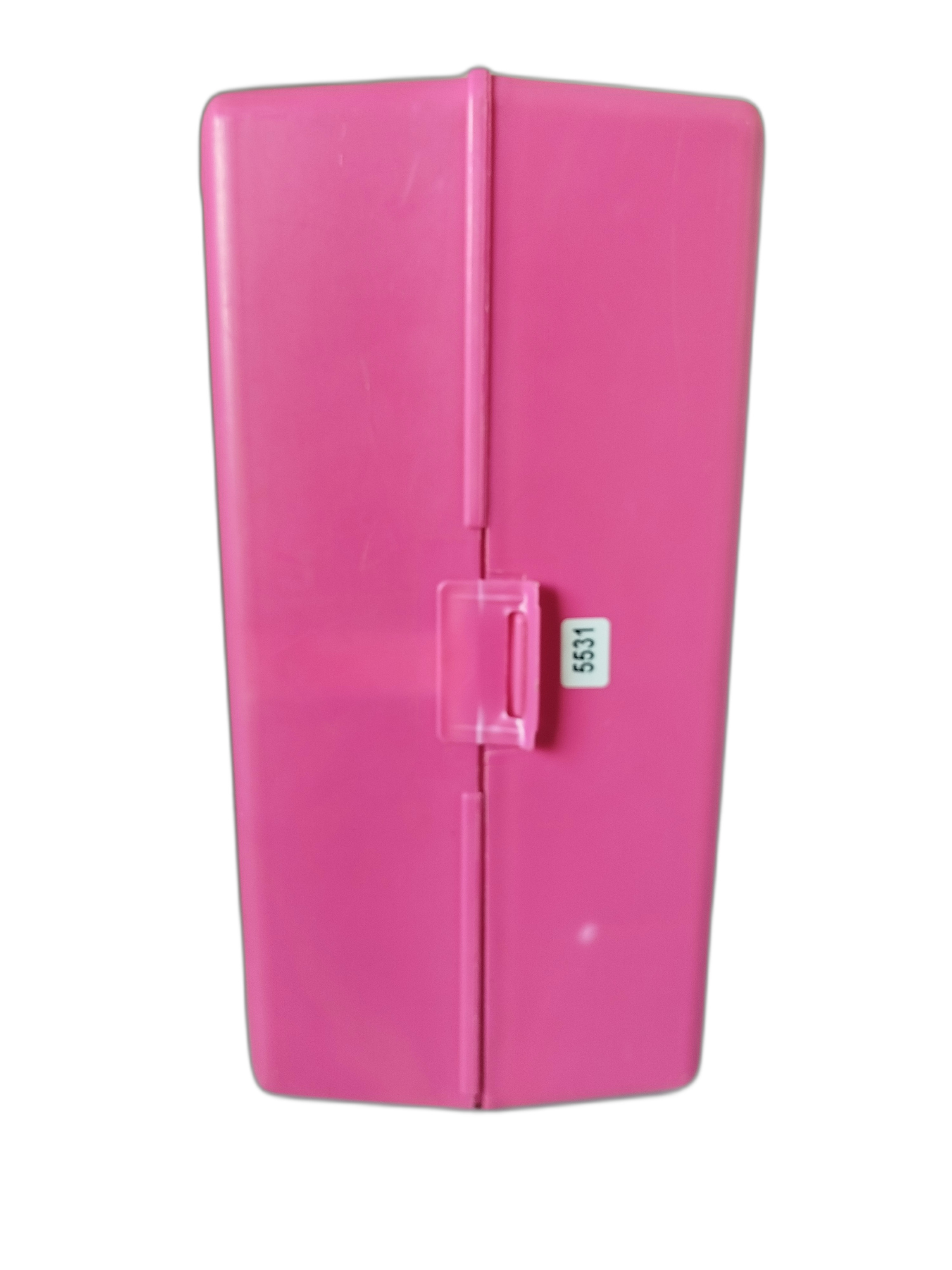 Baúl de transporte de muñecas Barbie. color rosa
