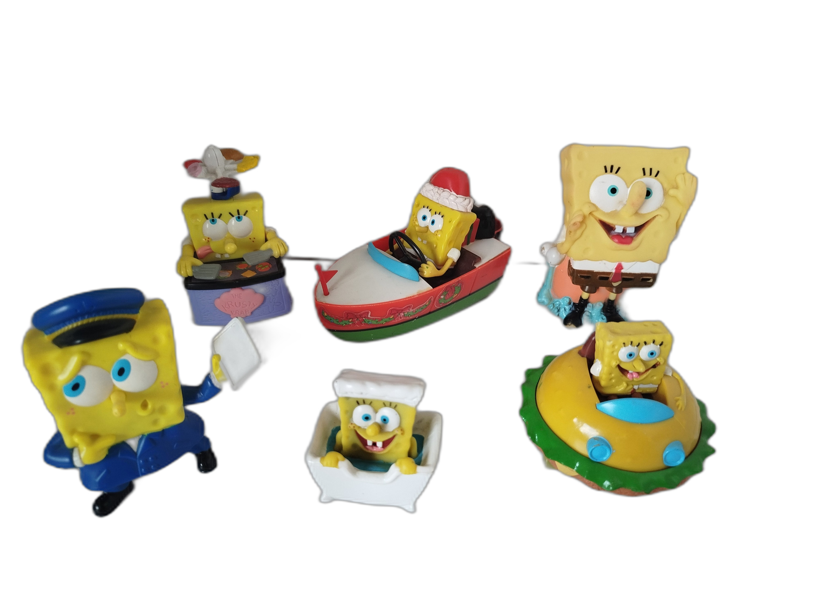 Lote de  6 Figuras de Bob Esponja